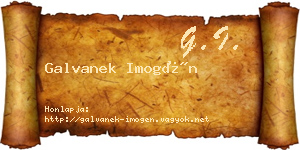 Galvanek Imogén névjegykártya